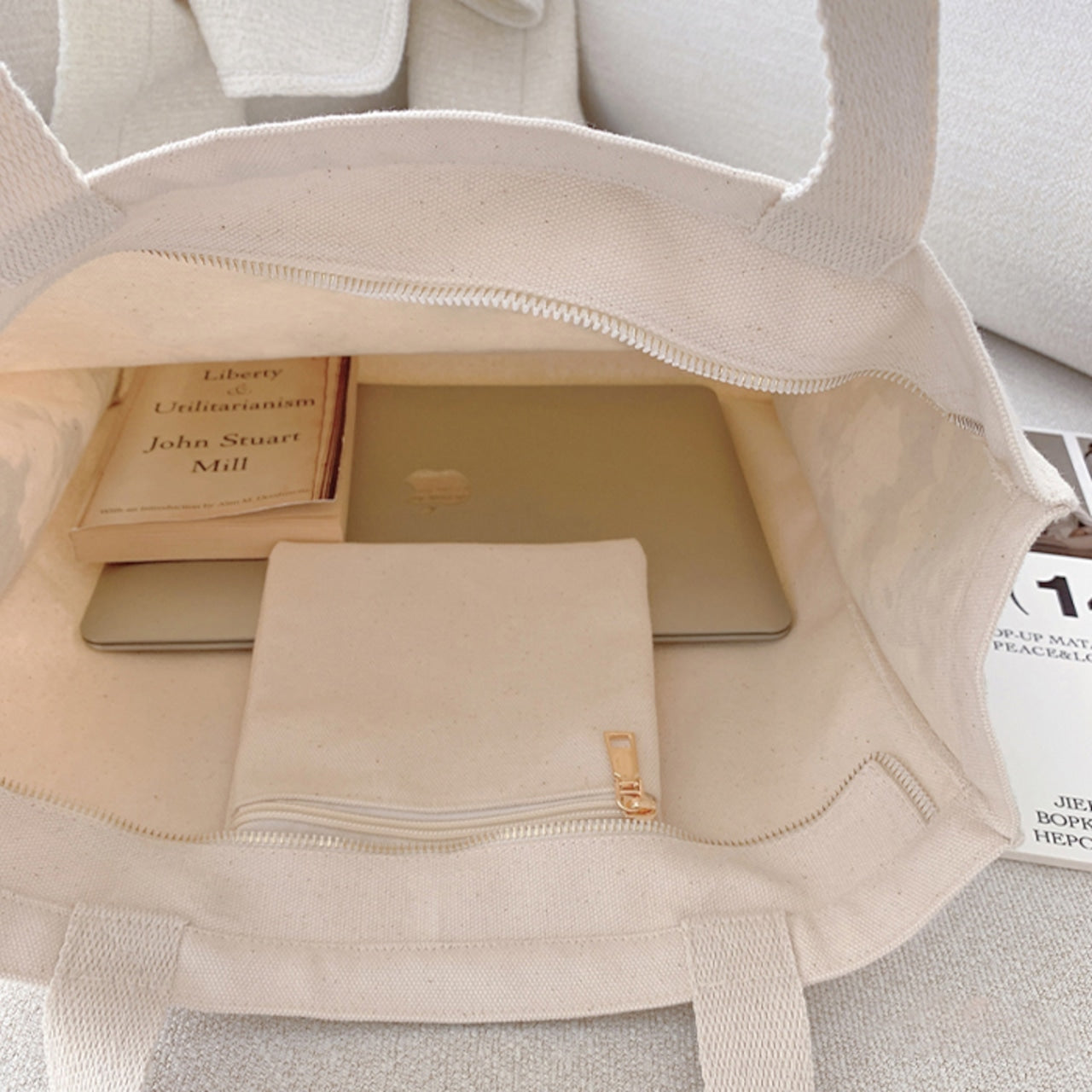 "Blooming Almond Tree Branch" Tote Bag