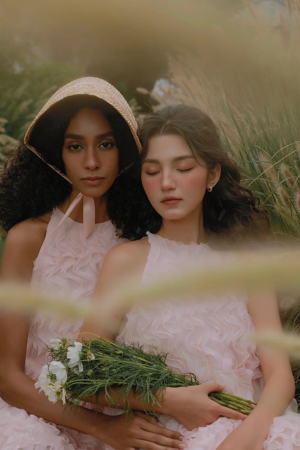 neck pleated loose and age-reducing sweet dress