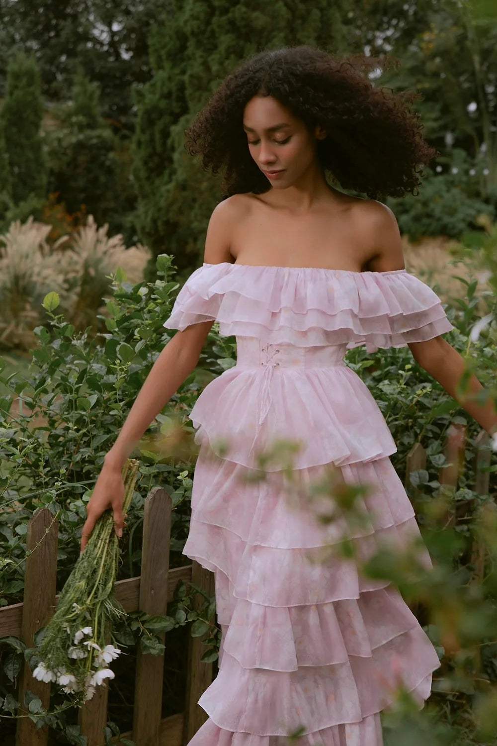 one-shoulder high-waist sexy and sweet cake dress