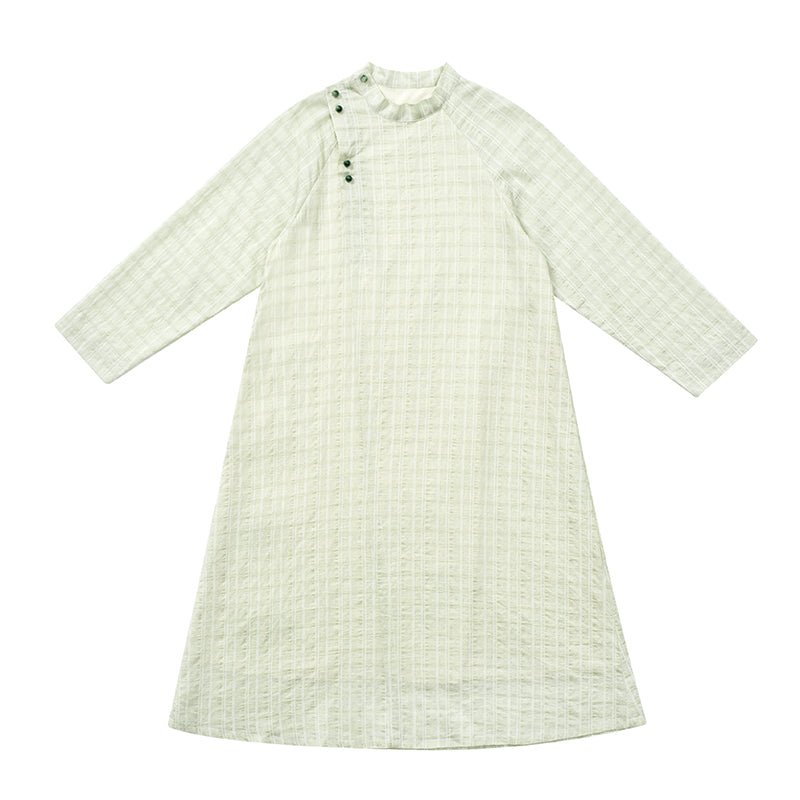 Stand collar dark texture improved cheongsam dress