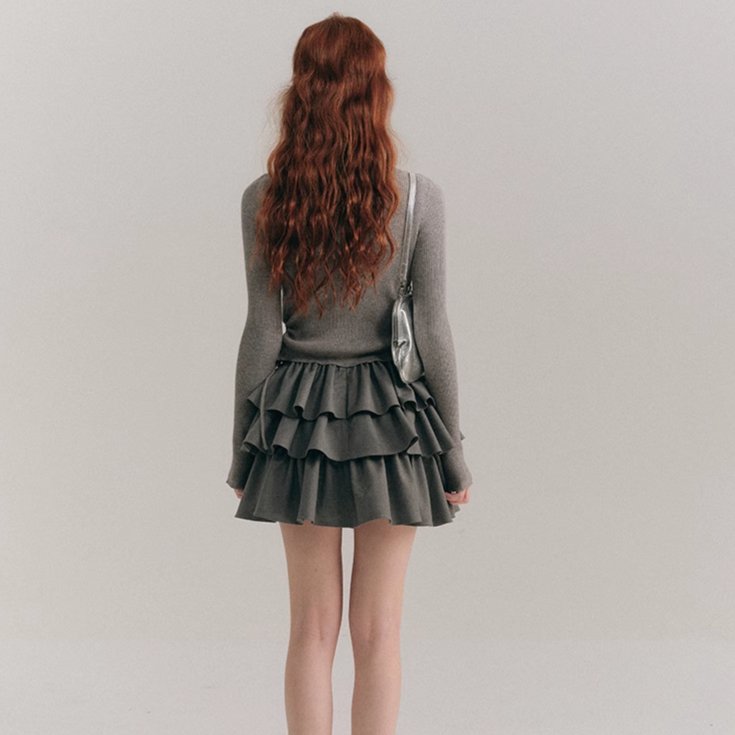 Temperature of Breathing Hollow Lace Collar Knitted Cardigan