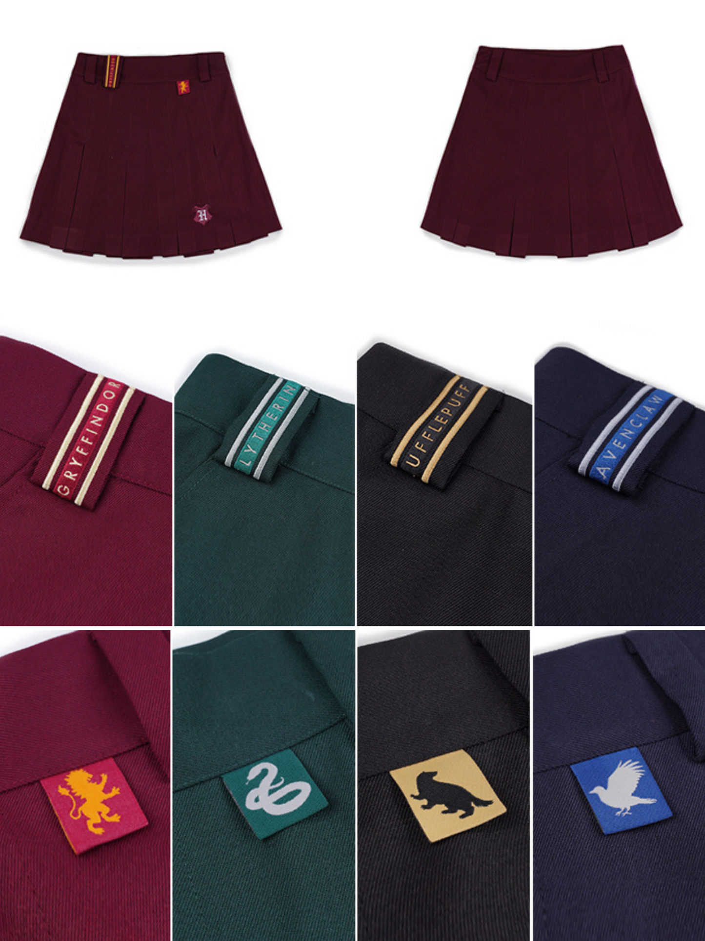 魔法学校の刺繍プリーツスカート