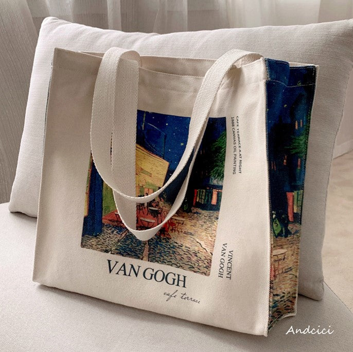 Cafe Terrace at Nightトートバッグ