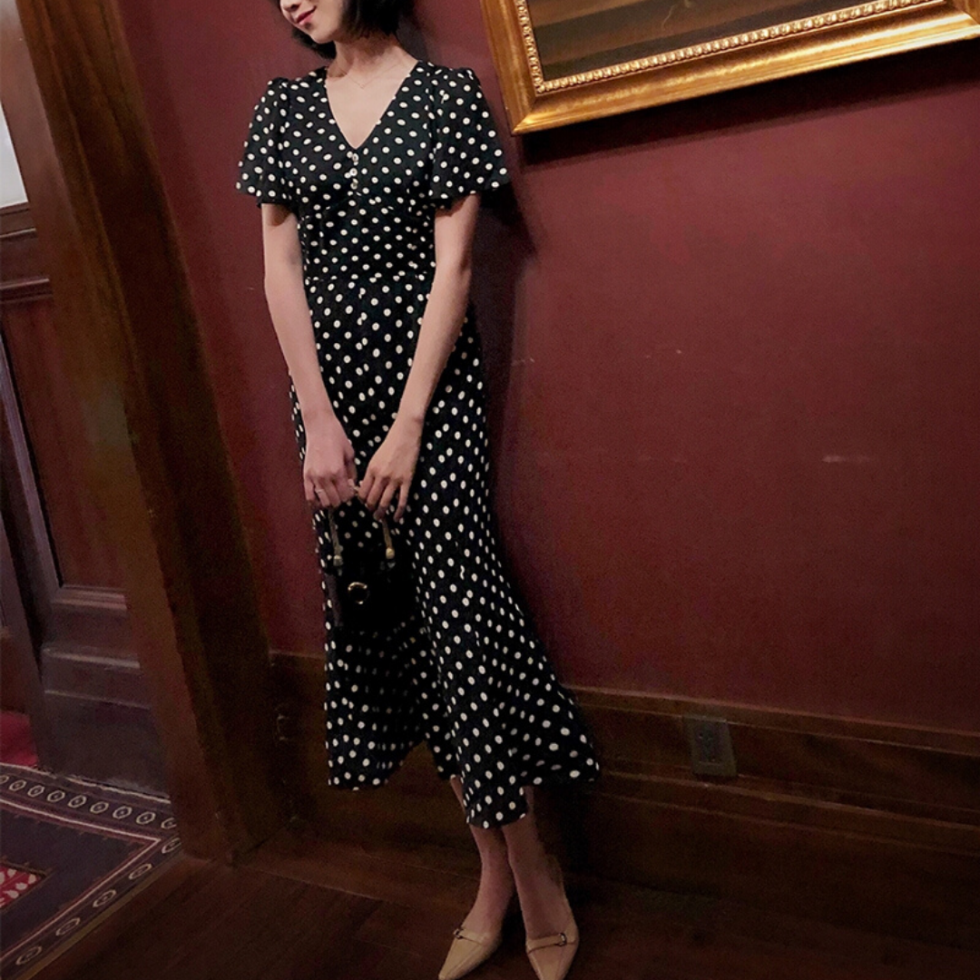 western classic polka dot dress remulia western classic polka dot dress remulia