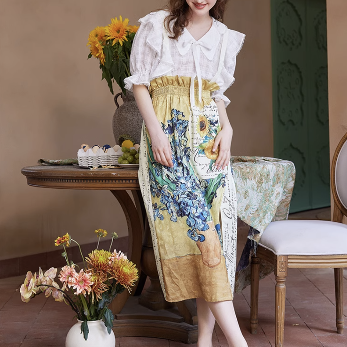 Iris flower outlet skirt