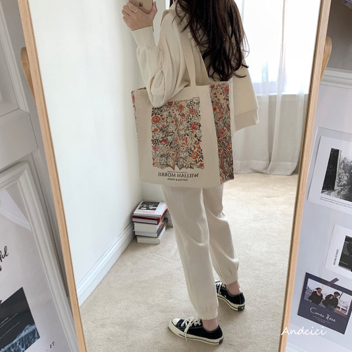 William Morris Flower Patternトートバッグ