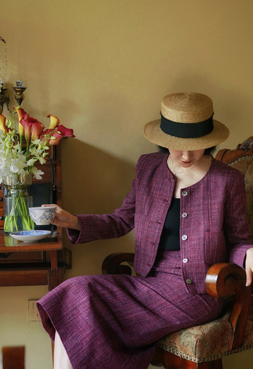 淑女のためのレトロスリムニット