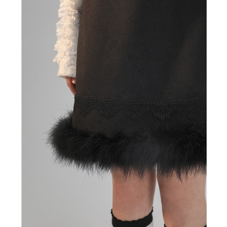 闇に溶けゆく刺繍ノースリーブワンピース