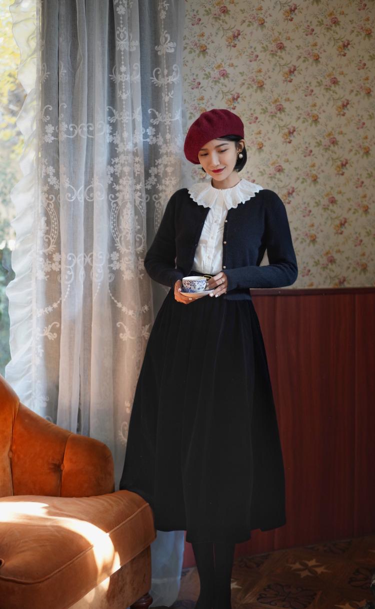 貴婦人の刺繍ヴィンテージブラウス