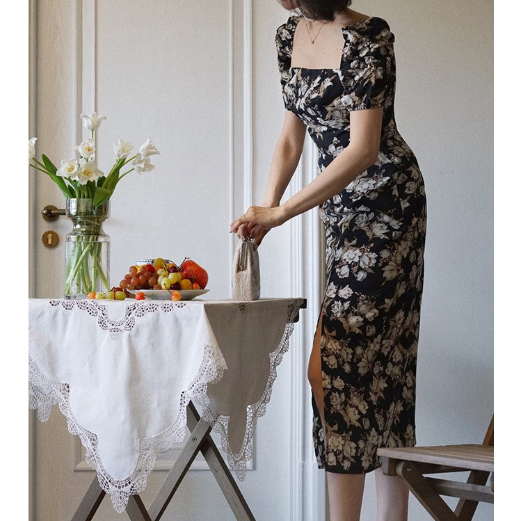 淑女のための花柄ヴィンテージワンピース