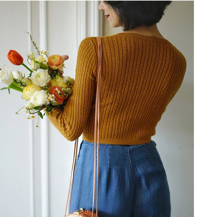 お嬢様のためのニットカーディガン