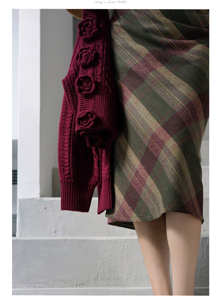 花びら装飾刺繍カーディガン