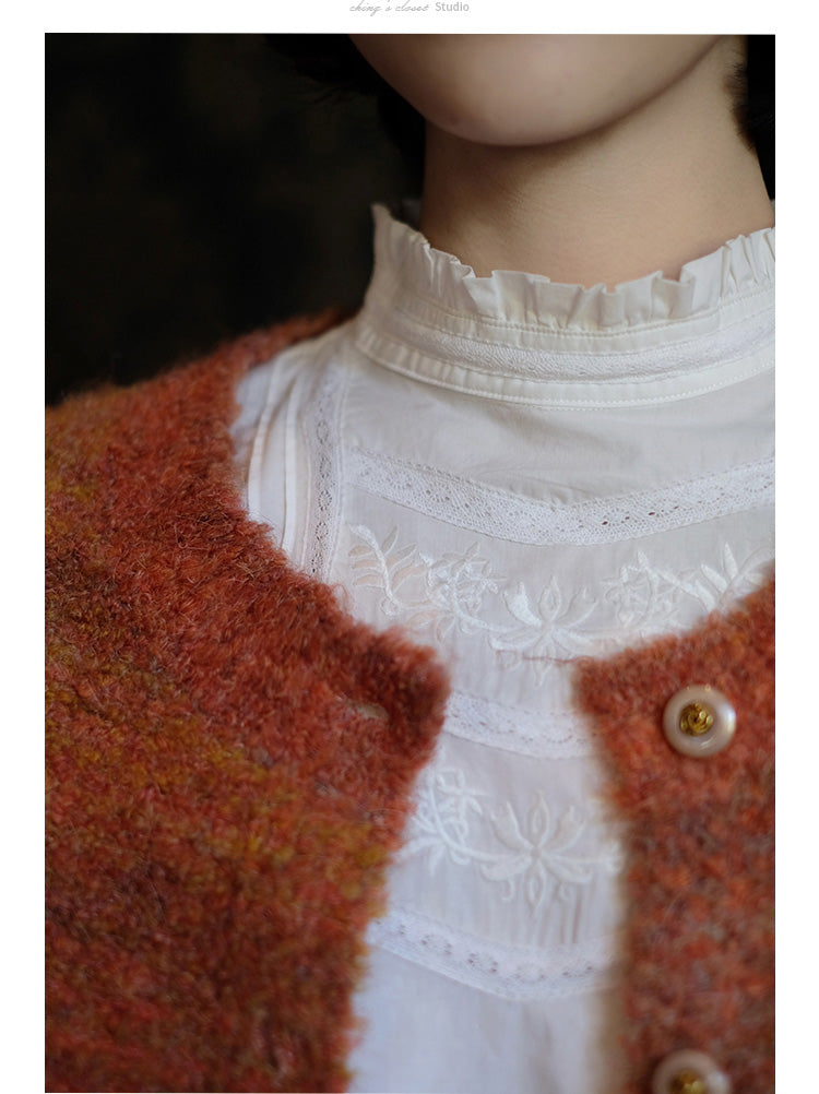 刺繍装飾ヴィンテージブラウス