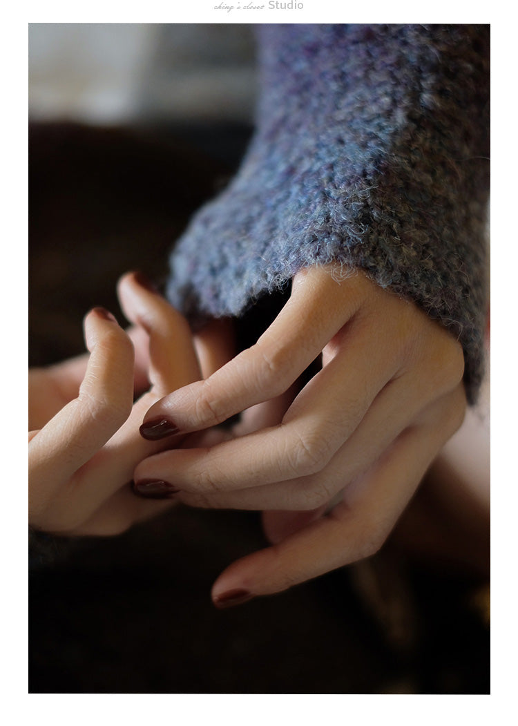 彩色階調ニットセーター