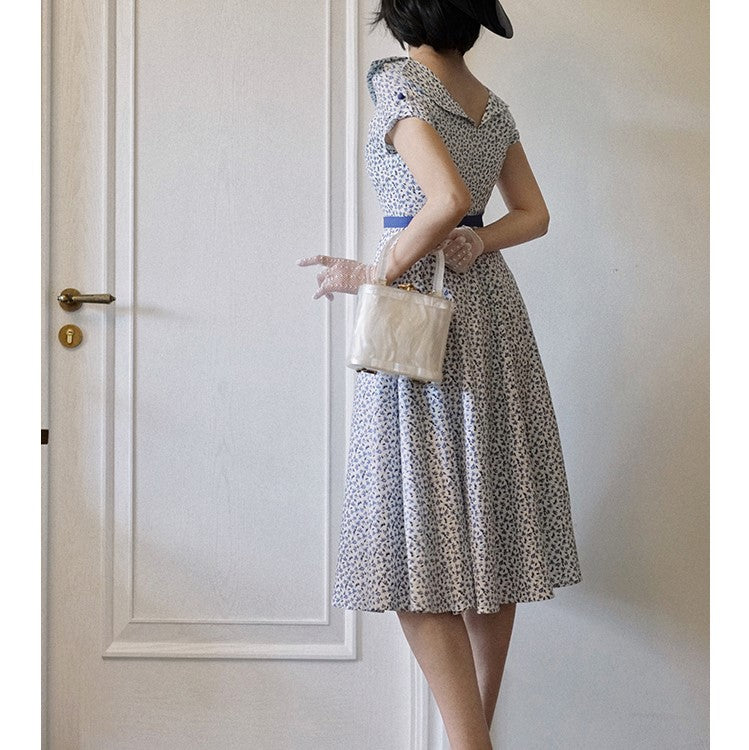 昭和洋装な花柄ヴィンテージワンピース