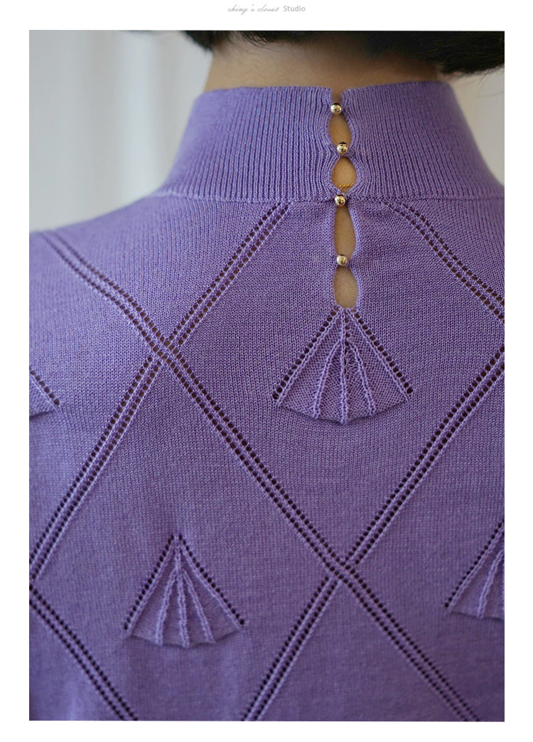 佛蘭西租界のハイネックスリムニット