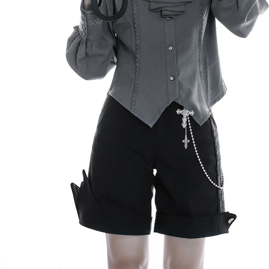 公爵騎士のブラックハーフパンツ