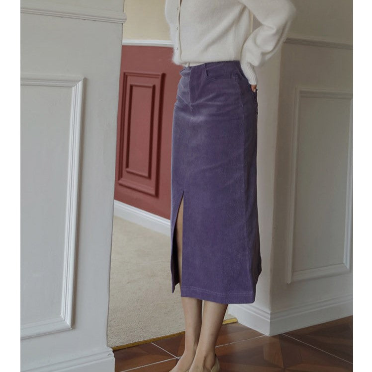 紅掛花色レトロストレートスカート