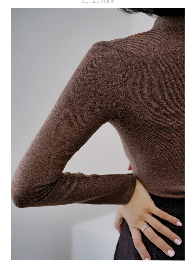 淑女のためのスリムウールニット