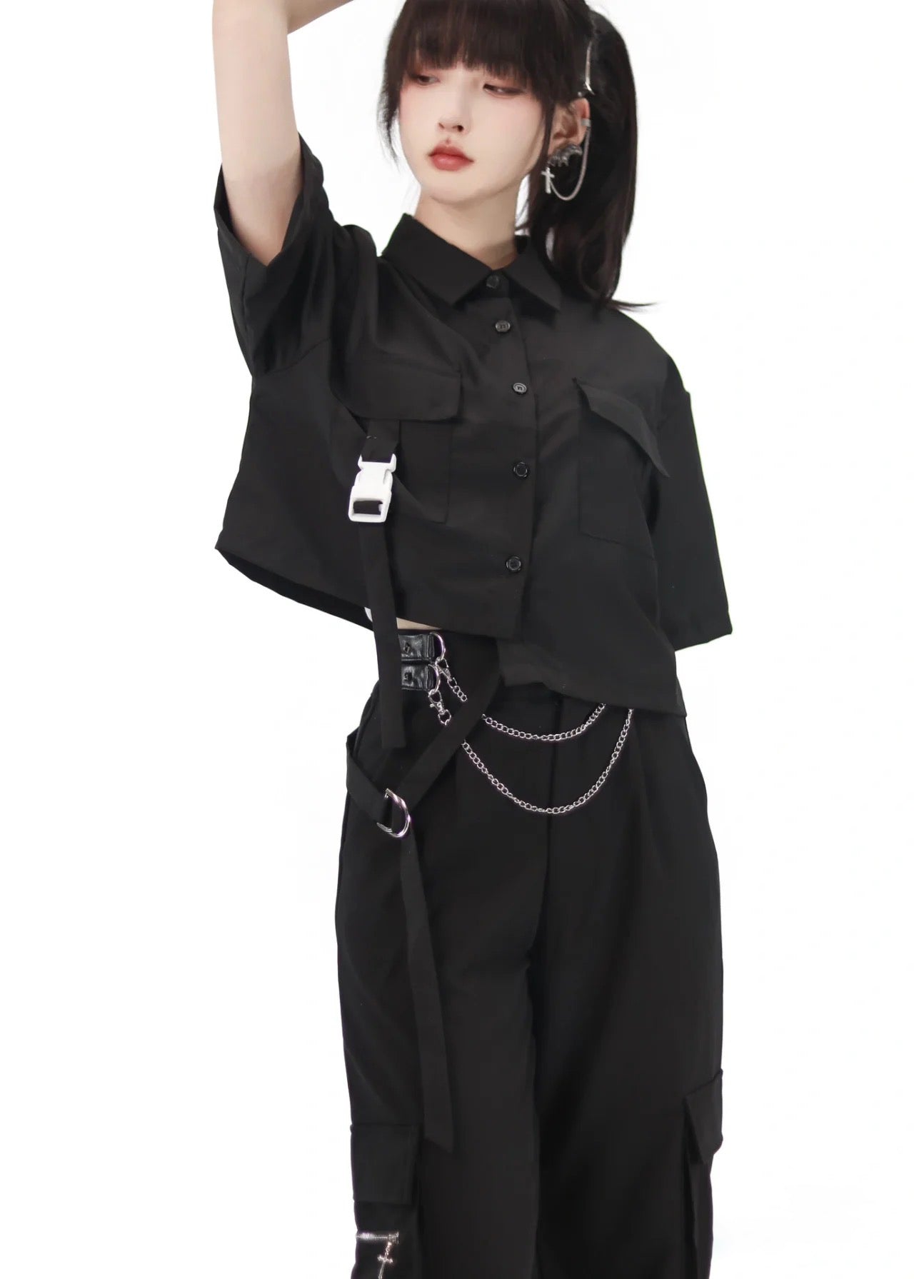 Black and White Work Shirt and Casual Work Pants