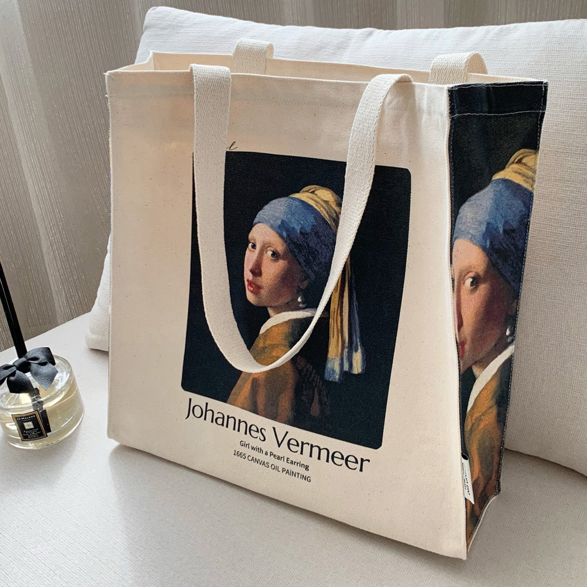 Girl with a Pearl Earring tote bag – remulia