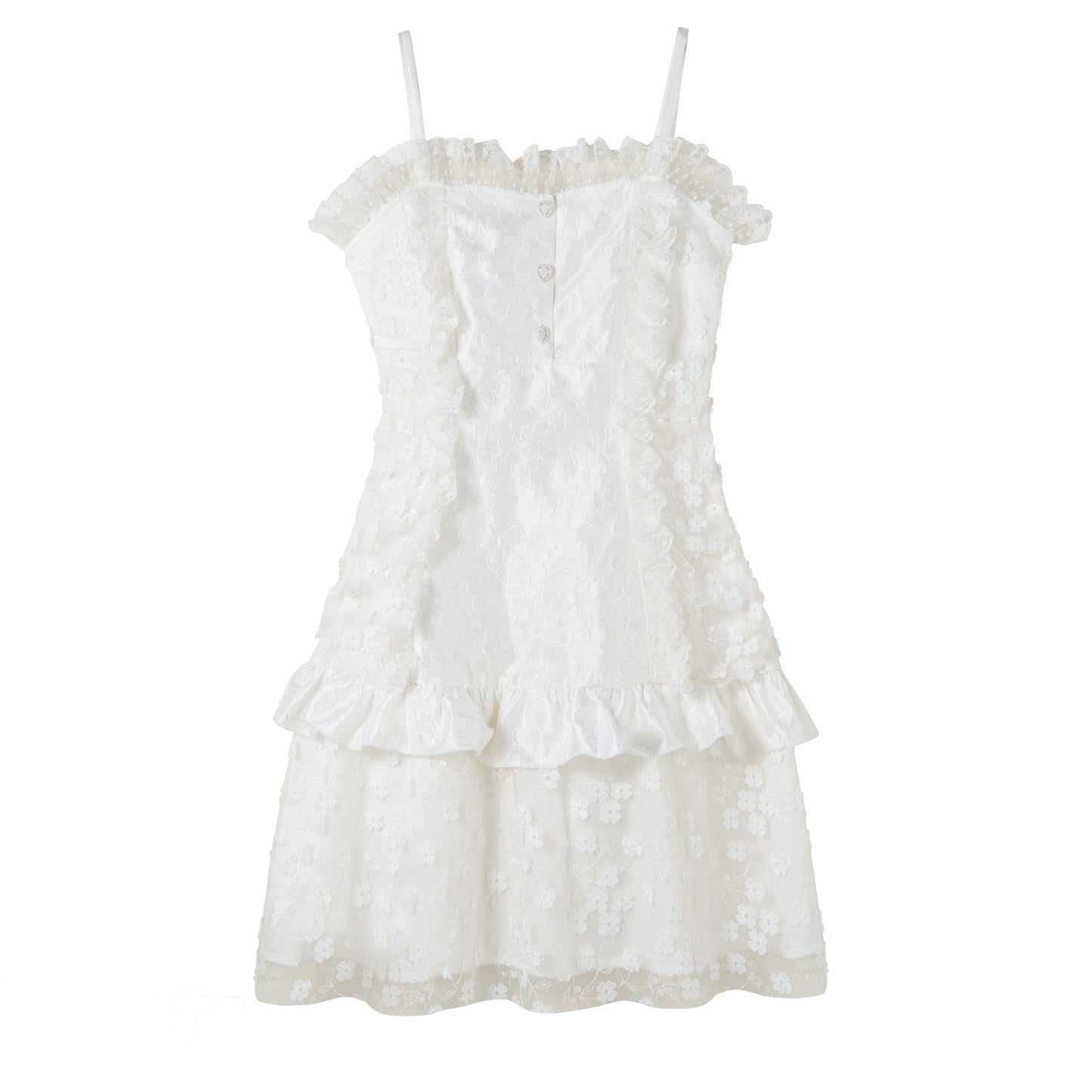 王冠を夢みる花模様キャミソールワンピース