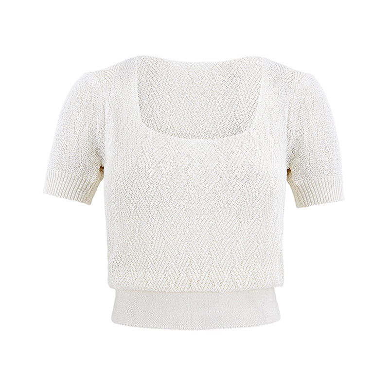 西洋婦人のフレンチニット