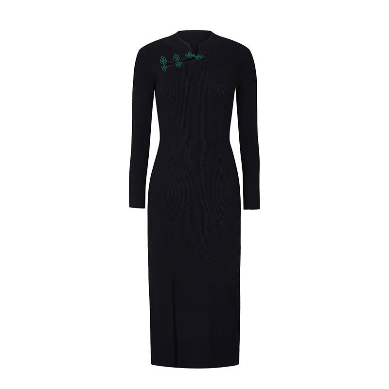 宮廷淑女のチャイナニットワンピース(ストレートタイプ)