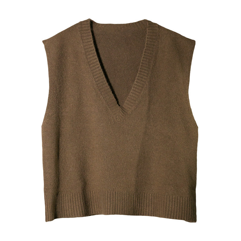 英国文学少女のニットベスト