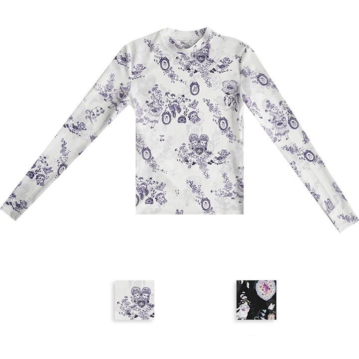 Absurd garden joint printing t-shirt