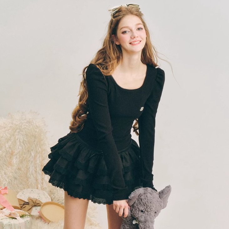 After Ballet Class Go Snow Puff Cake Skirt