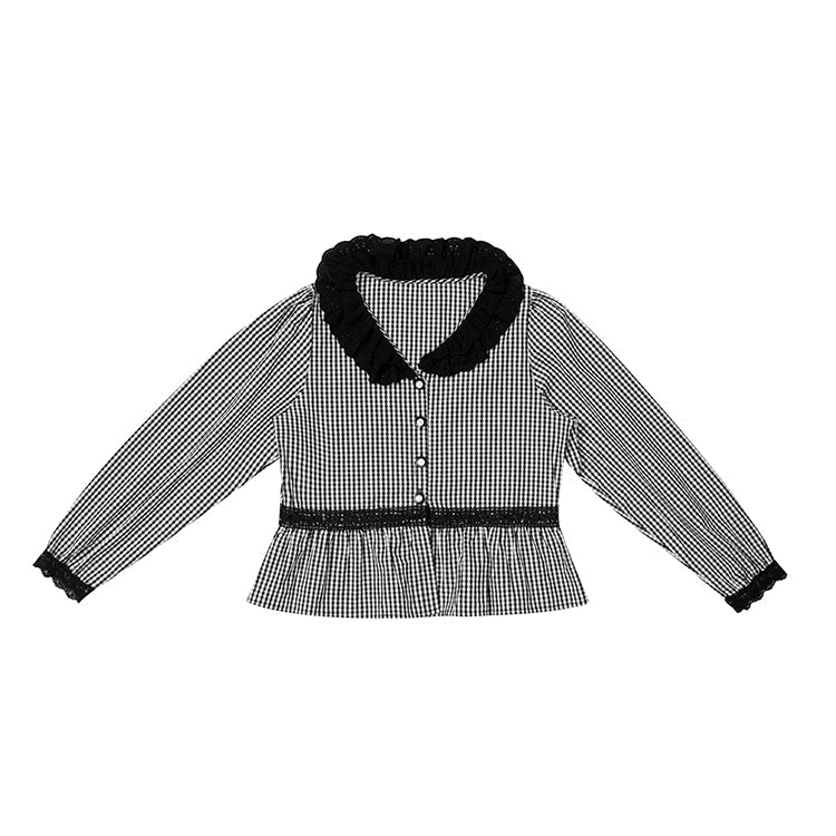 Black and white plaid top