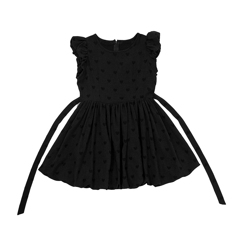 Black cloud bud fluffy dress short-sleeved short skirt