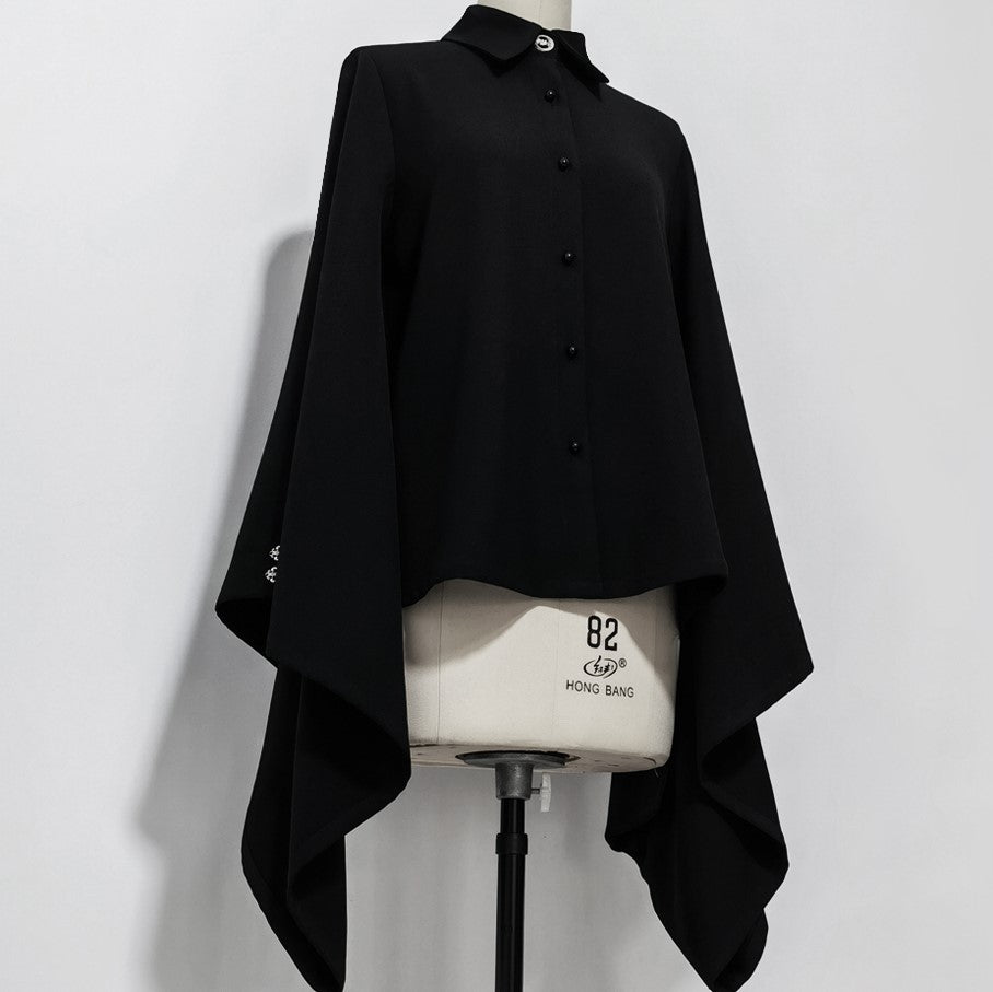 漆黒の振袖ブラウス