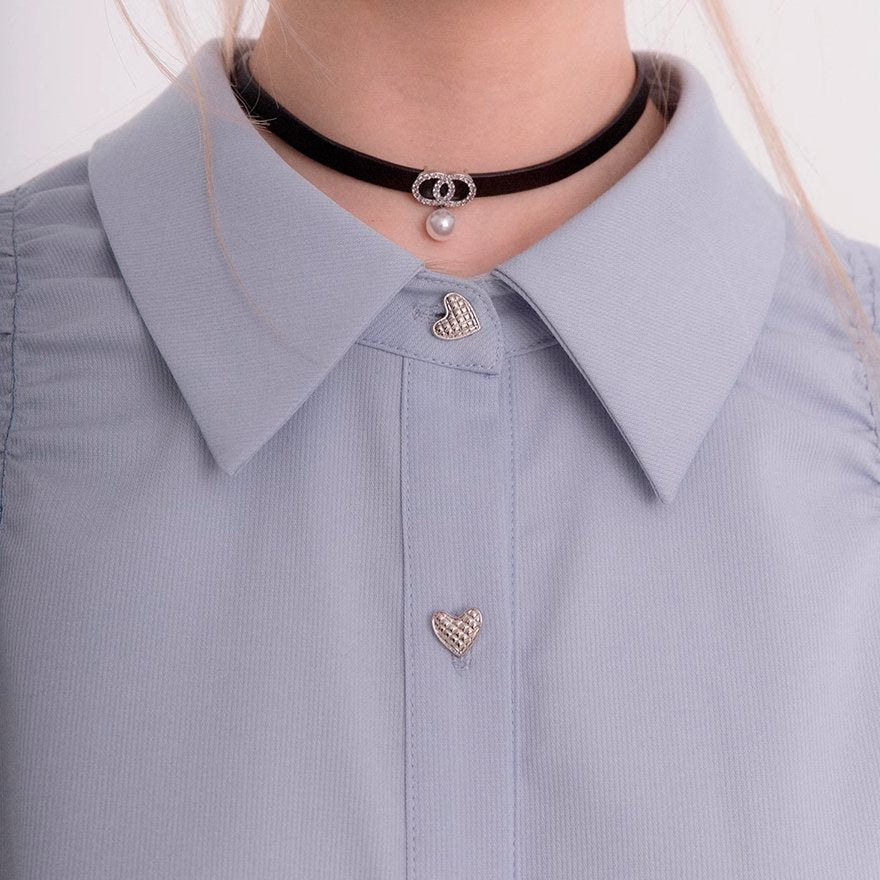 Clear sky blue shirt exquisite small shirt