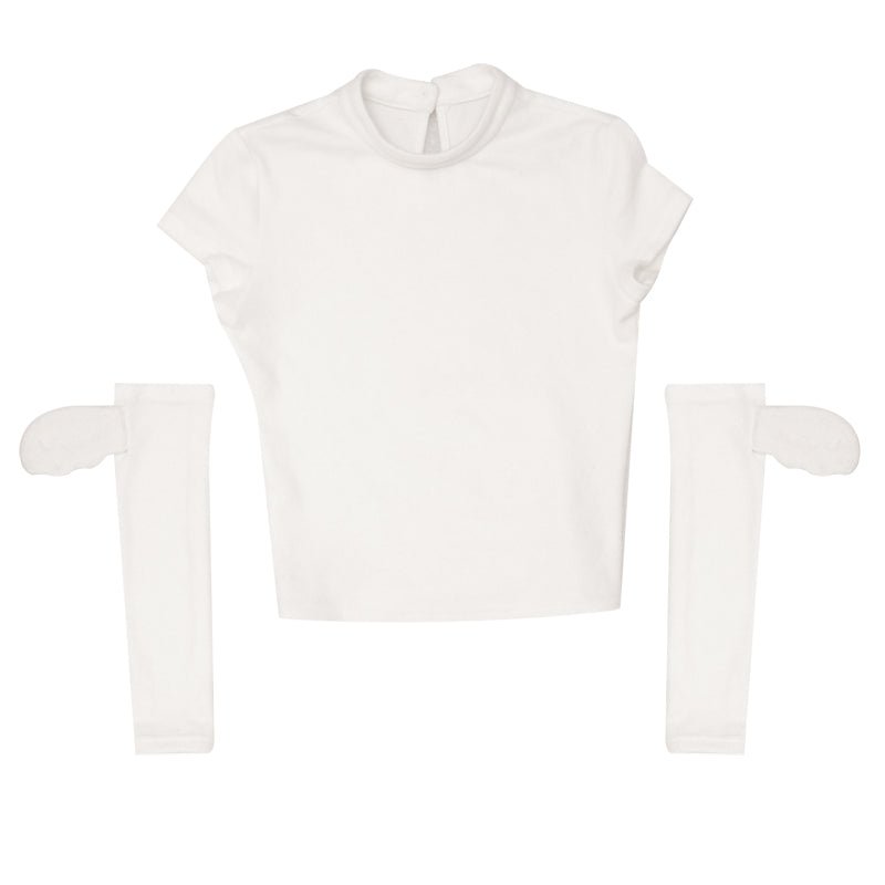 Cute Mokomoko Short Sleeve 3/4 Sleeve T-Shirt Top