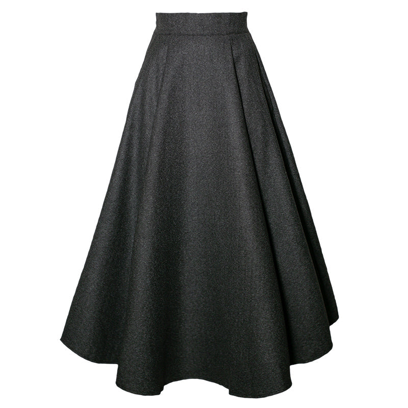 灰黒色のお嬢様のアンブレラスカート