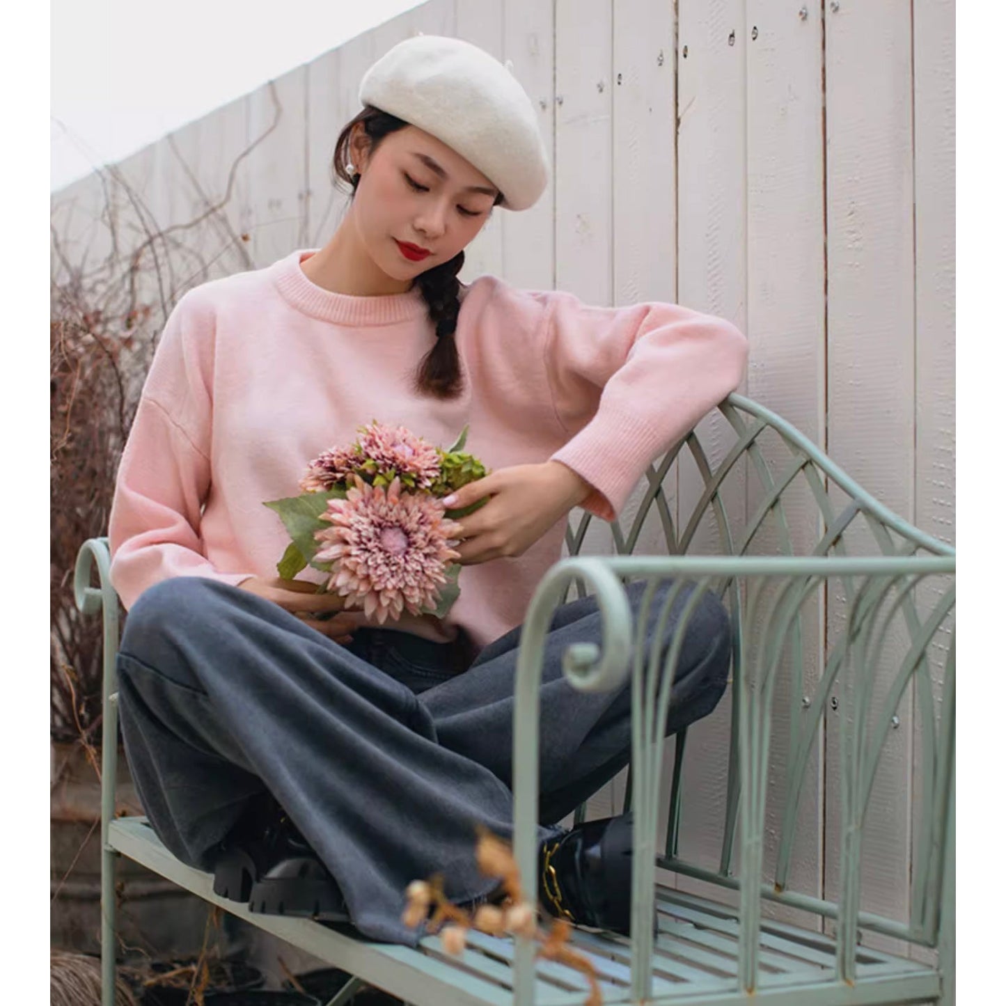 星降る夜に誘うニットセーター