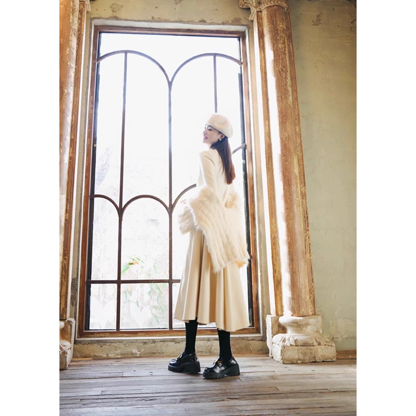 百合色のお嬢様のアンブレラスカート