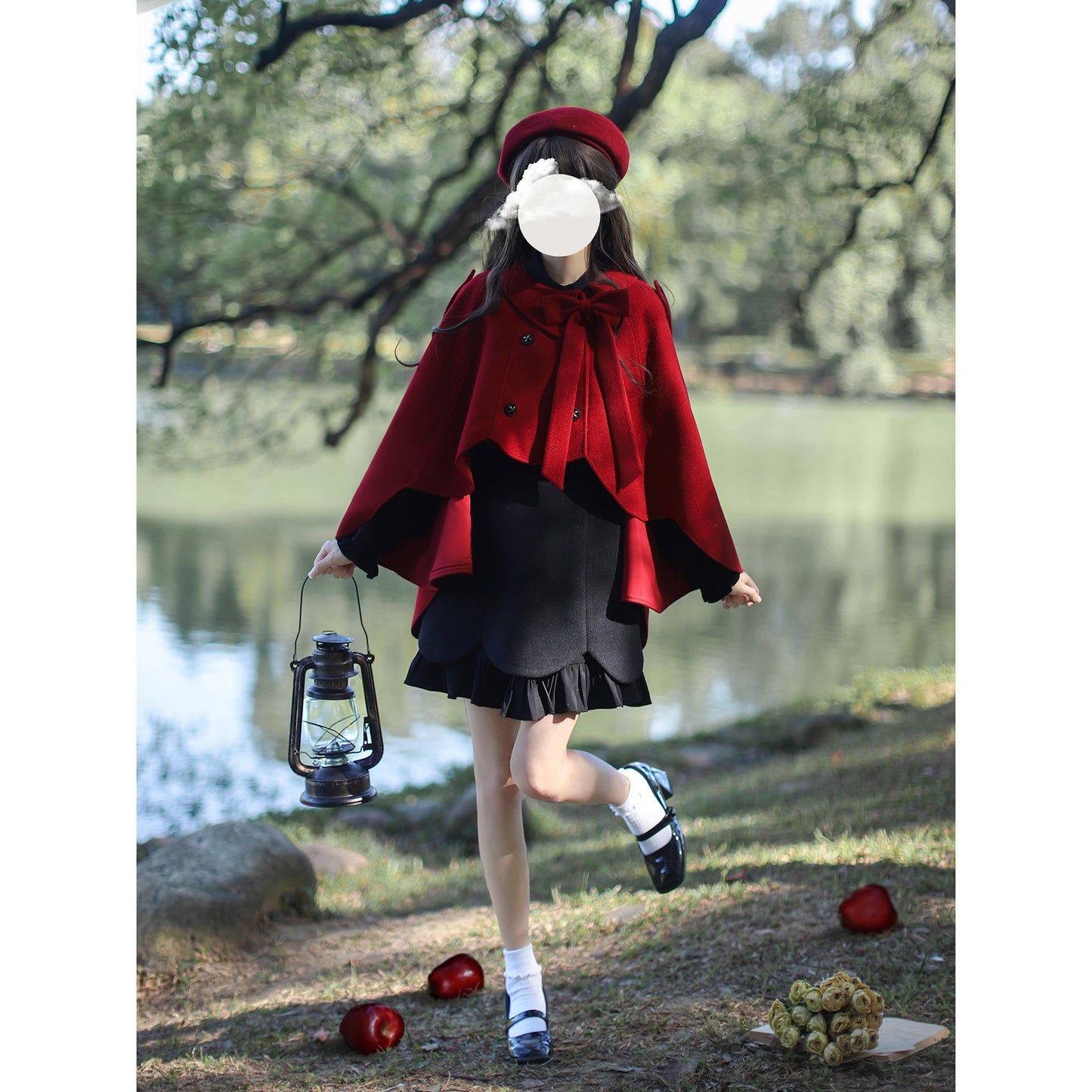 童話物語のお嬢様ワンピースとケープ