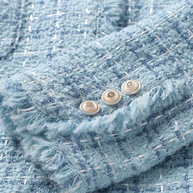 勿忘草の花色ツイードジャケット