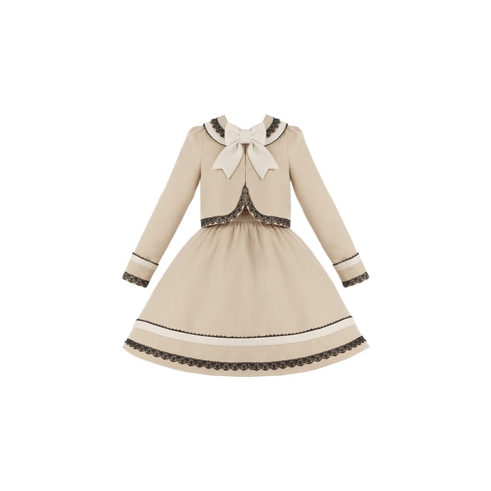 英国少女の文学ジャンパースカートとショートジャケット