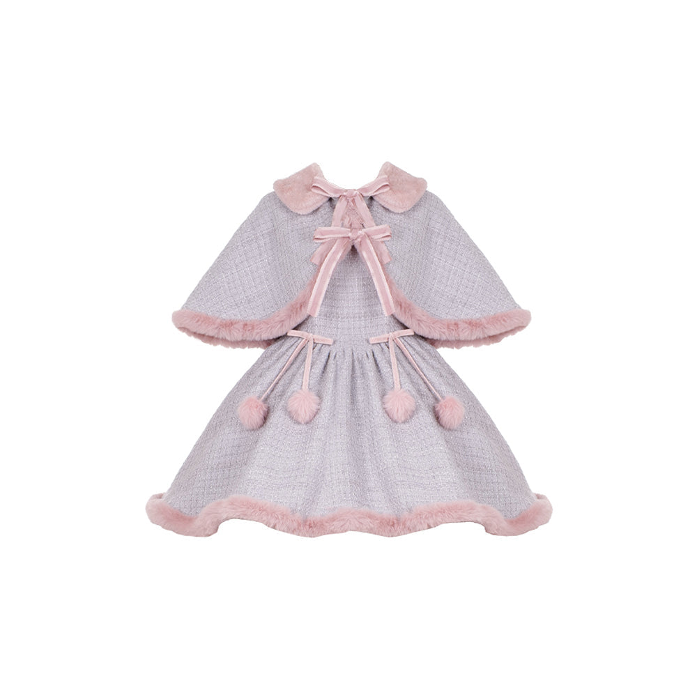 恋するお嬢様のツイードジャンパースカートとショートケープ