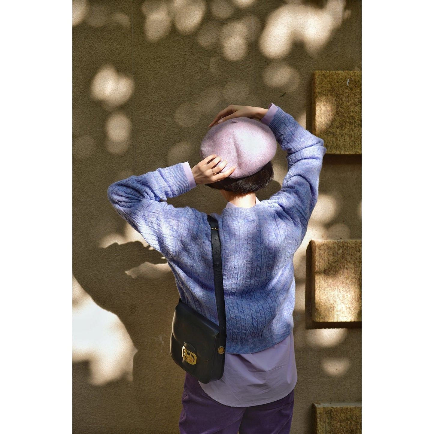 西洋夫人の刺繍コットンシャツ