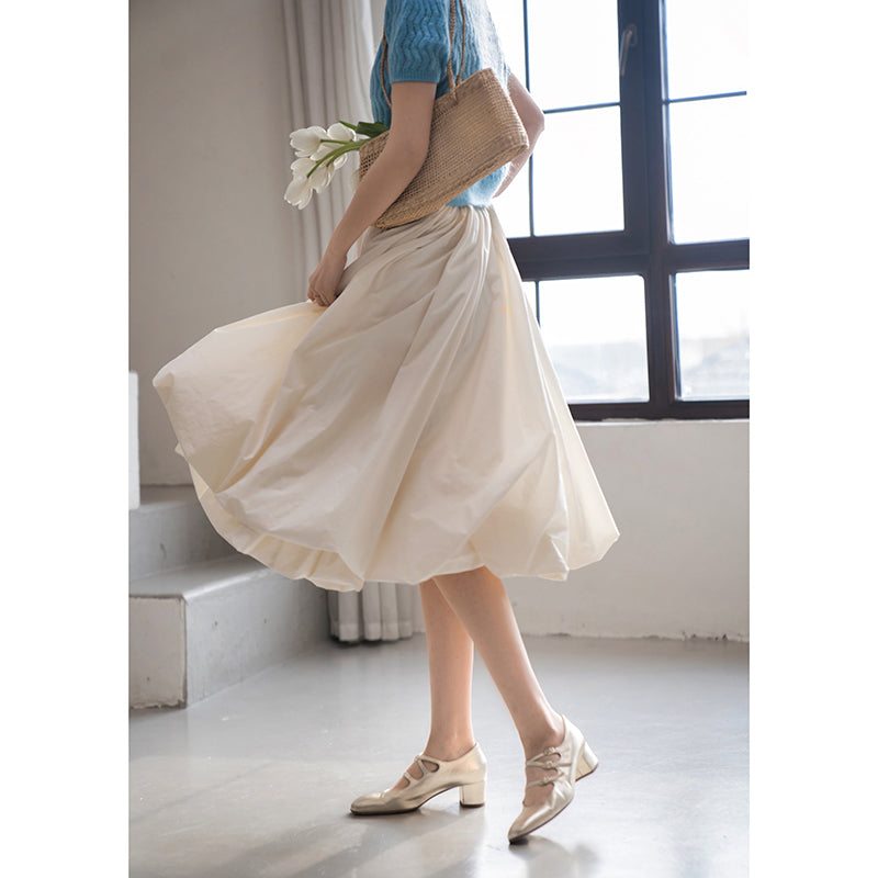 鍵盤色の貴婦人コクーンスカート