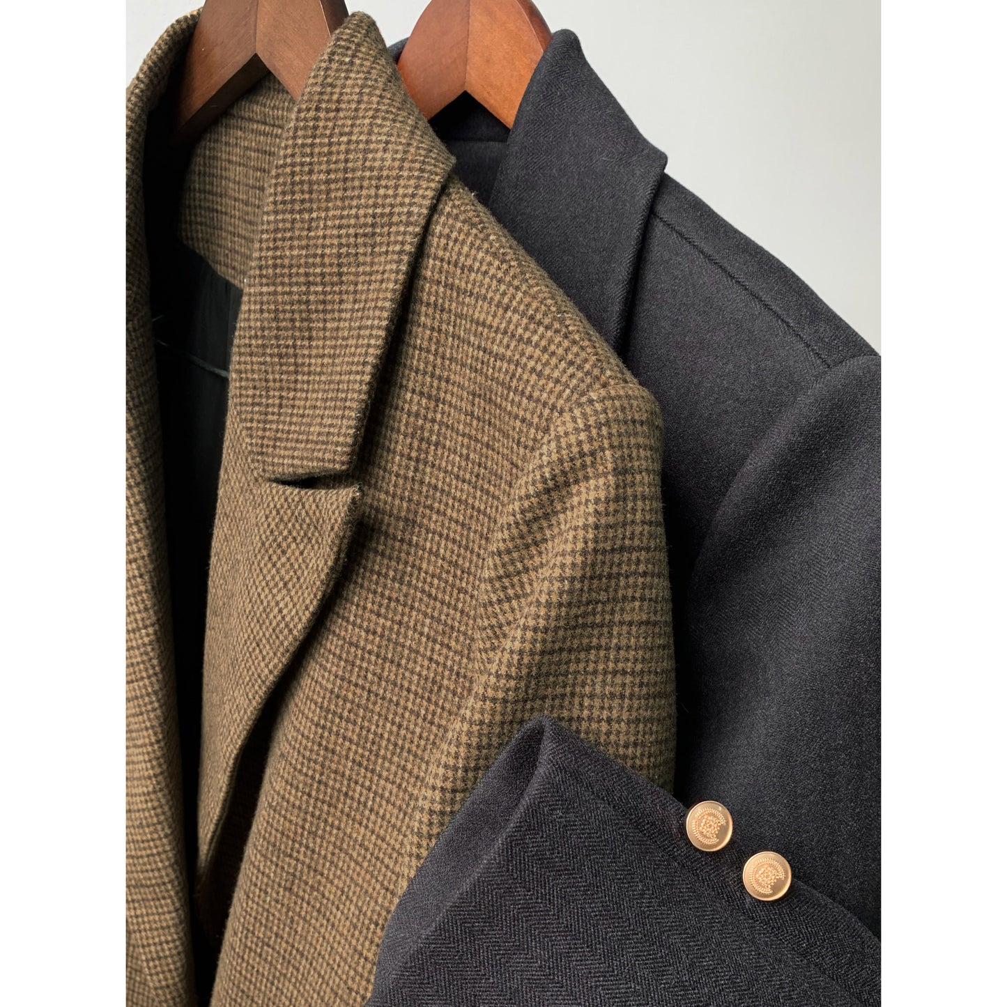 英国のお嬢様の文学ダブルブレストウールコート