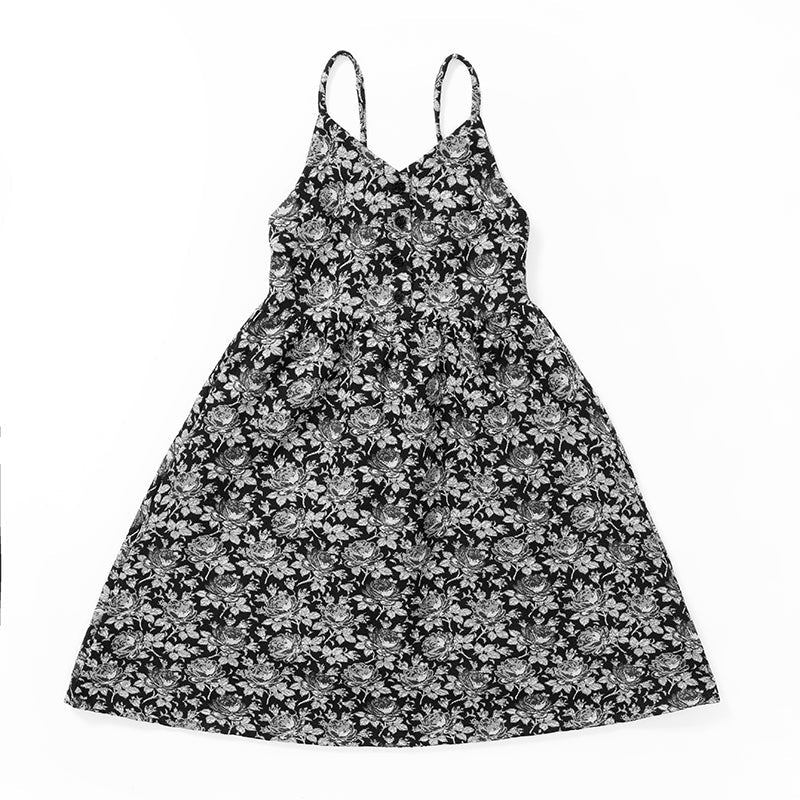 French girl jacquard A-line winter oil painting dress