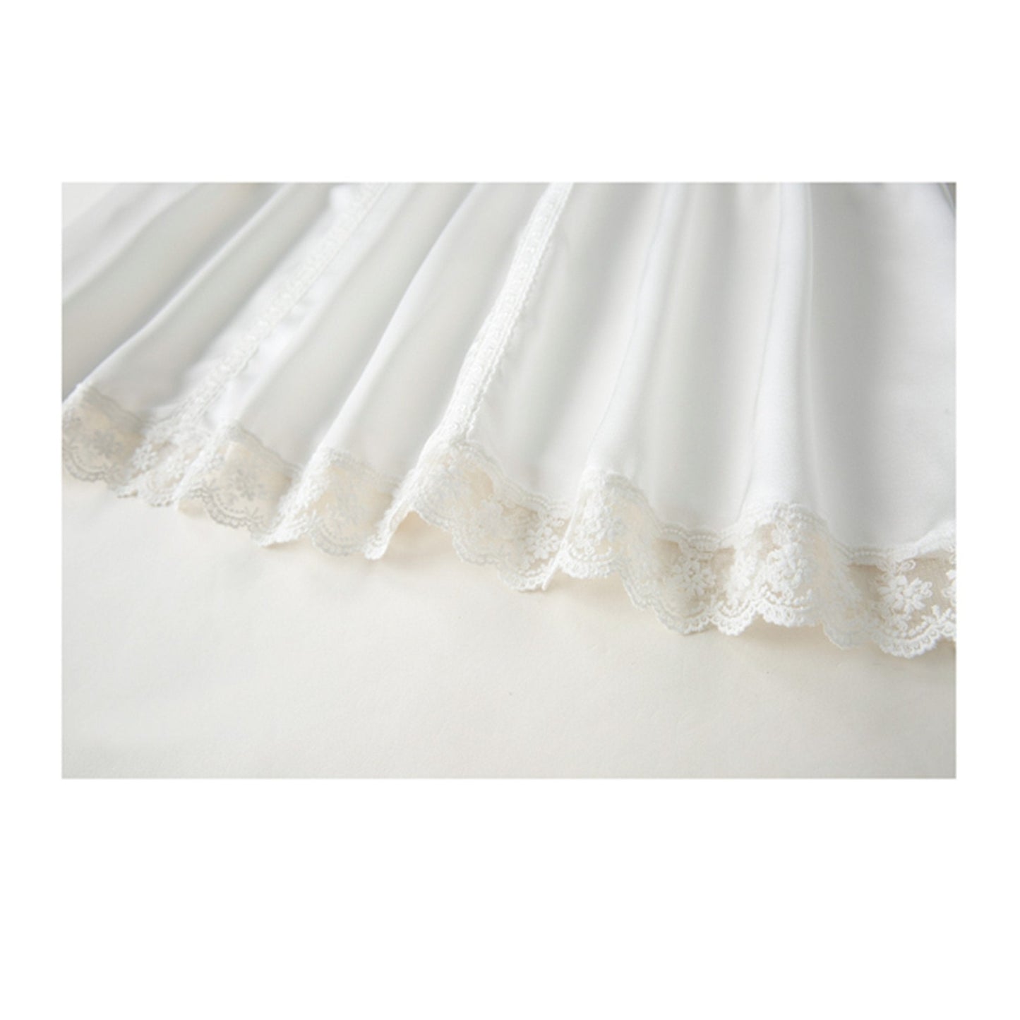 Good morning dress satin lace little flying sleeve