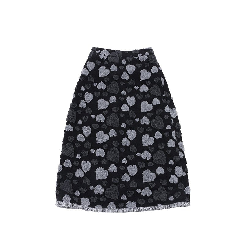 High Waist Mid-Length Retro A-line Skirt
