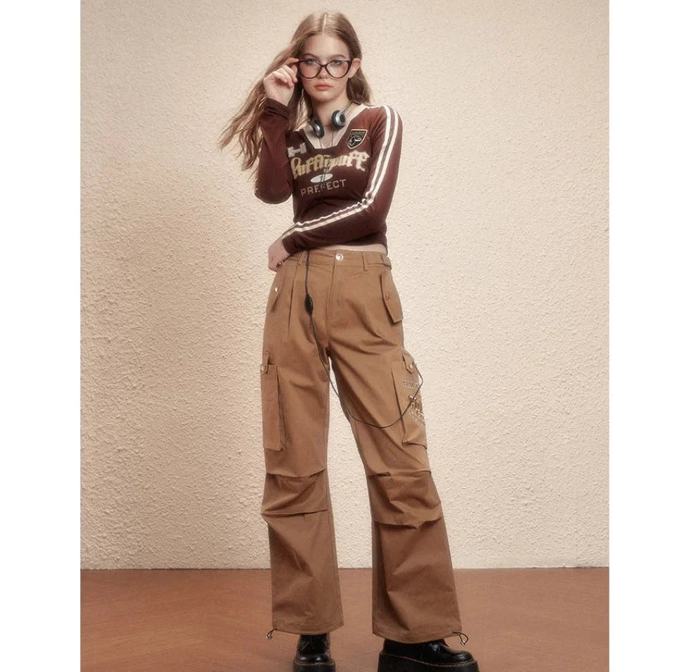 魔法学校の刺繍カジュアルワークパンツ